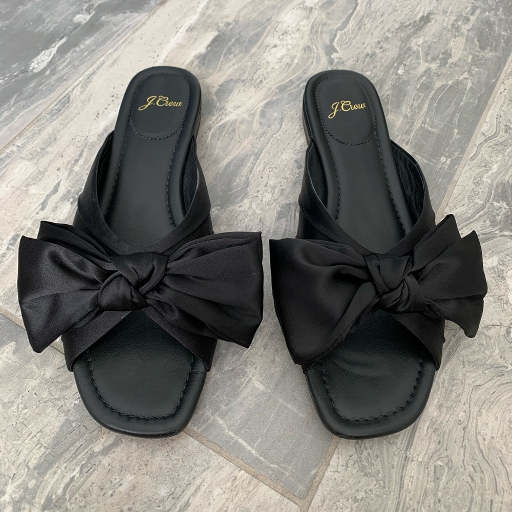 J crew Bow Abbie sandals in Black